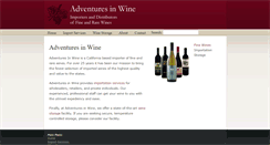 Desktop Screenshot of adventuresinwine.com