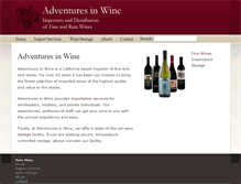 Tablet Screenshot of adventuresinwine.com